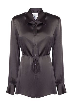 Camicia in misto seta marrone SEMI COUTURE | Y6SM13V220